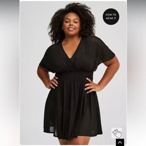 Torrid Black Swim Cover Up Dress
